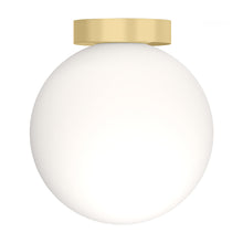 Load image into Gallery viewer, Bola Sphere LED Flush Mount Ceiling Light in Brass (10-Inch).
