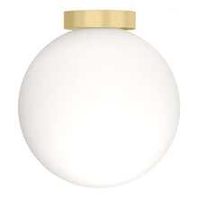Load image into Gallery viewer, Bola Sphere LED Flush Mount Ceiling Light in Brass (12-Inch).
