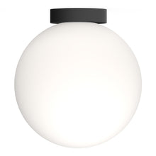 Load image into Gallery viewer, Bola Sphere LED Flush Mount Ceiling Light in Matte Black (12-Inch).
