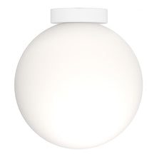 Load image into Gallery viewer, Bola Sphere LED Flush Mount Ceiling Light in Matte White (12-Inch).
