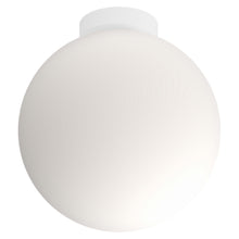 Load image into Gallery viewer, Bola Sphere LED Flush Mount Ceiling Light in Matte White (16-Inch).

