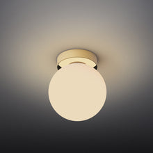 Load image into Gallery viewer, Bola Sphere LED Flush Mount Ceiling Light in Detail.
