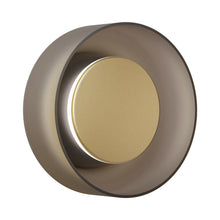 Load image into Gallery viewer, Totem LED Wall Light in Black/Brass/Amber.
