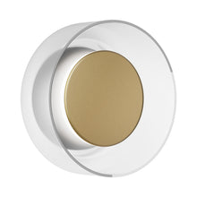 Load image into Gallery viewer, Totem LED Wall Light in Grey/Brass/Clear.
