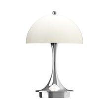 Load image into Gallery viewer, Panthella 160 LED Portable Table Lamp in Chrome Beige (Polymer).
