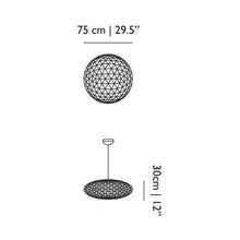 Load image into Gallery viewer, Raimond II Zafu LED Pendant Light - line drawing.
