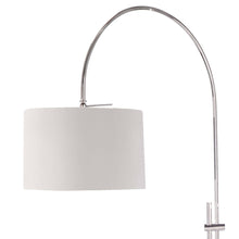 Load image into Gallery viewer, Arc Floor Lamp with Linen Shade in Detail.
