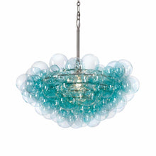 Load image into Gallery viewer, Bubbles Chandelier in Brushed Nickel (Aqua).
