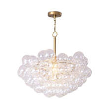 Load image into Gallery viewer, Bubbles Chandelier in Natural Brass (Clear).
