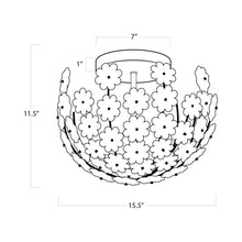 Load image into Gallery viewer, Charlotte Flush Mount Ceiling Light - line drawing.

