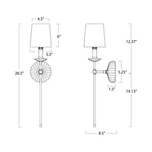 Load image into Gallery viewer, Clove Wall Light - line drawing.
