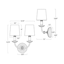 Load image into Gallery viewer, Clove Wall Light - line drawing.
