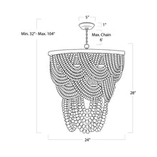Load image into Gallery viewer, Coastal Living Ombre Chandelier - line drawing.
