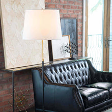 Load image into Gallery viewer, Coastal Living Parasol Floor Lamp in living room.
