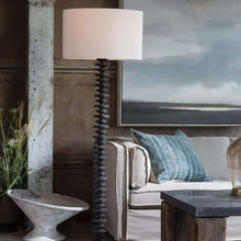 Load image into Gallery viewer, Fishbone Floor Lamp in living room.
