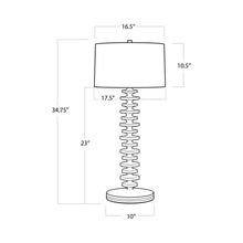 Load image into Gallery viewer, Fishbone Table Lamp - line drawing.
