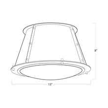 Load image into Gallery viewer, French Flush Mount Ceiling Light - line drawing.
