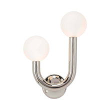 Load image into Gallery viewer, Happy Wall Light in Polished Nickel (Left Side).
