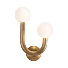 Load image into Gallery viewer, Happy Wall Light in Natural Brass (Right Side).
