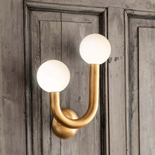 Load image into Gallery viewer, Happy Wall Light in Detail.
