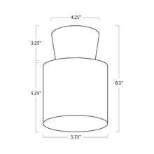 Load image into Gallery viewer, Hazel Flush Mount Ceiling Light - line drawing.
