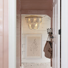 Load image into Gallery viewer, Malibu Flush Mount Ceiling Light in living room.
