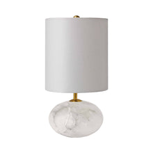 Load image into Gallery viewer, Mini Orb Table Lamp in Natural Stone.

