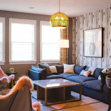 Load image into Gallery viewer, Pierced Pendant Light in living room.
