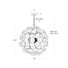 Load image into Gallery viewer, Poppy Chandelier - line drawing.
