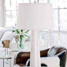 Load image into Gallery viewer, Quatrefoil Table Lamp in living room.
