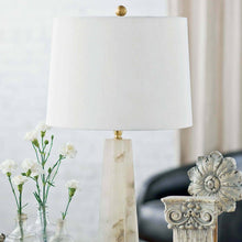 Load image into Gallery viewer, Quatrefoil Table Lamp in living room.

