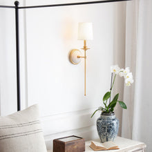Load image into Gallery viewer, Southern Living Fisher Wall Light in bedroom.

