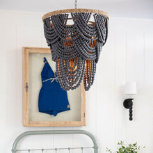 Load image into Gallery viewer, Southern Living Lorelei Chandelier in bedroom.
