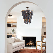 Load image into Gallery viewer, Southern Living Lorelei Chandelier in living room.
