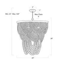 Load image into Gallery viewer, Southern Living Lorelei Chandelier - line drawing.
