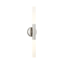 Load image into Gallery viewer, Wick Wall Light in Polished Nickel.
