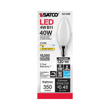 Load image into Gallery viewer, Candelabra Base C Type LED Bulb in Detail.
