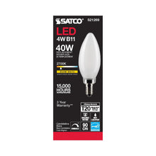 Load image into Gallery viewer, Candelabra Base C Type LED Bulb in Detail.
