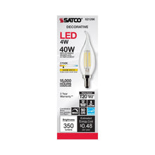 Load image into Gallery viewer, Edison Style Candelabra Base CA Type LED Bulb in Detail.
