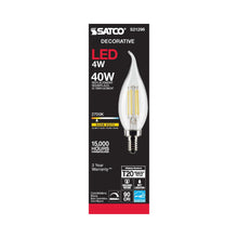 Load image into Gallery viewer, Edison Style Candelabra Base CA Type LED Bulb in Detail.
