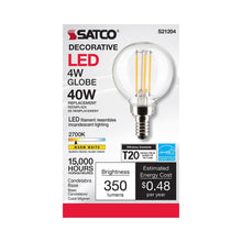 Load image into Gallery viewer, Edison Style Candelabra Base G Type LED Bulb in Detail.
