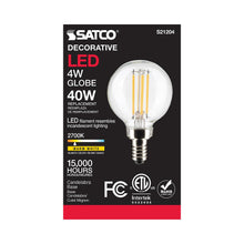Load image into Gallery viewer, Edison Style Candelabra Base G Type LED Bulb in Detail.
