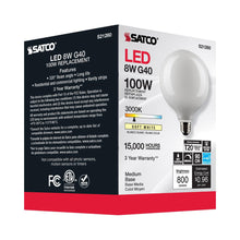Load image into Gallery viewer, Medium Base G Type LED Bulb in Detail.
