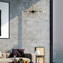 Load image into Gallery viewer, Ariel Oval Chandelier in living room.
