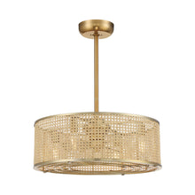 Load image into Gallery viewer, Astoria Fan D&#39;Lier in Warm Brass.
