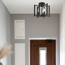 Load image into Gallery viewer, Benson Semi Flush Mount Ceiling Light in living room.
