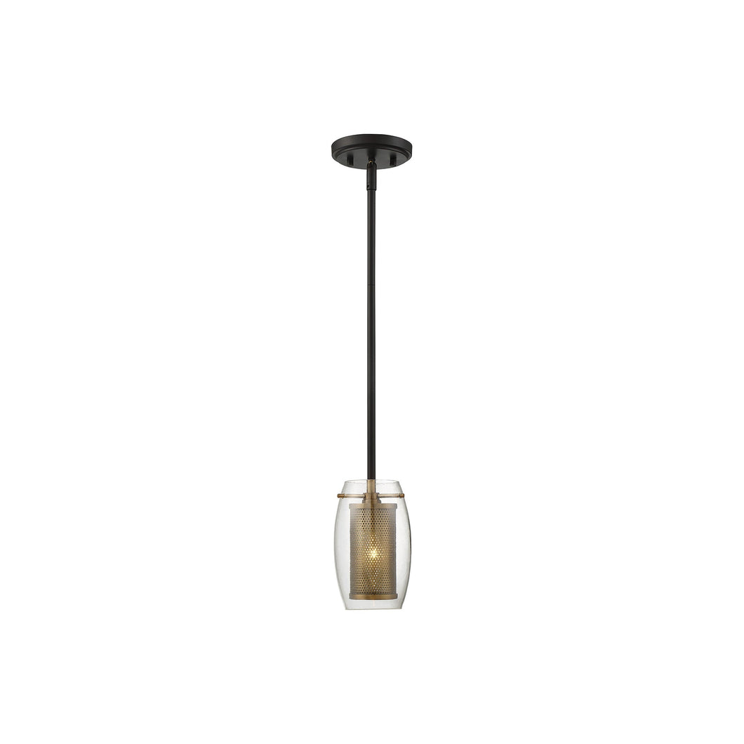 Dunbar Mini Pendant Light in Warm Brass/Bronze.