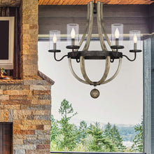 Load image into Gallery viewer, Eden Outdoor Chandelier in Outside Area.
