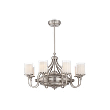 Load image into Gallery viewer, Etesian Fan D&#39;Lier in Satin Nickel.
