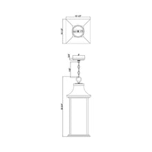 Load image into Gallery viewer, Hancock Outdoor Pendant Light - line drawing.
